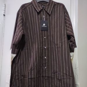 Playa grande dress shirt Men's 3XL brown new with tags